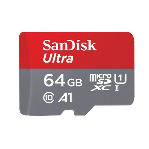 Carte Mémoire micro SDXC SanDisk Ultra 64 Go Vitesse de Lecture Allant jusqu'à 140MB/S, Classe 10, U1, A1 Adaptateur SD inclus