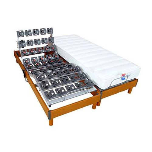 Ensemble Matelas+Sommier Tête Et Pieds Relevable Tous Plots 2x8