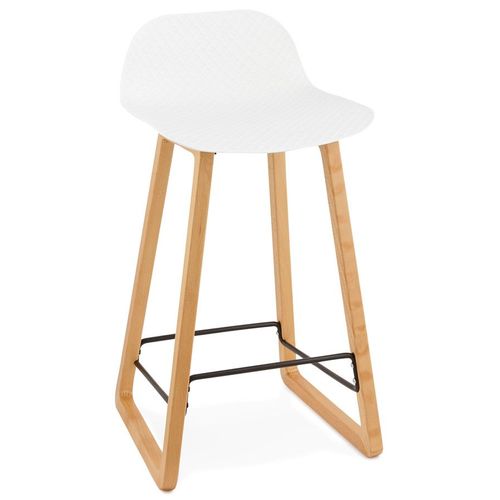 Tabouret Snack Mi-Hauteur 'maki Mini' Blanc Style Scandinave