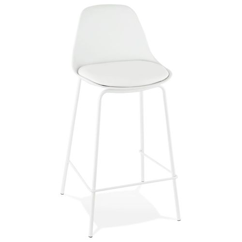 Tabouret Snack Mi-Hauteur 'cookie Mini' Blanc Style Industriel