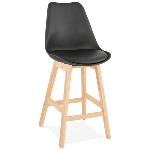 Tabouret Snack Mi-Hauteur 'camila Mini' Noir Style Scandinave
