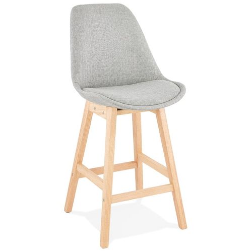 Tabouret Snack Mi-Hauteur 'teresa Mini' Style Scandinave En Tissu Gris