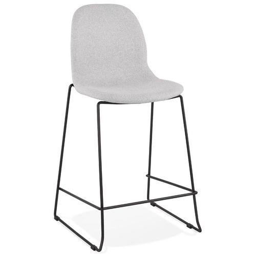 Tabouret Snack Mi-Hauteur 'ektor Mini' En Tissu Gris Clair Empilable