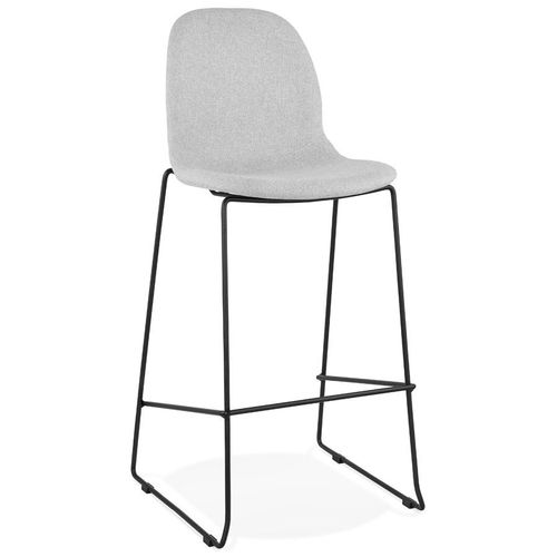 Tabouret De Bar 'ektor' Gris Clair En Tissu Empilable