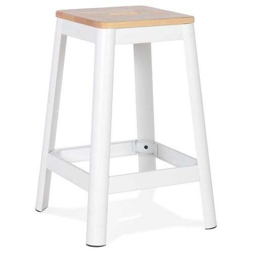 Tabouret Snack Mi-Hauteur 'lidya Mini' Blanc Style Industriel