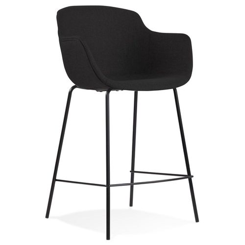 Tabouret Snack Mi-Hauteur 'forti Mini' En Tissu Noir