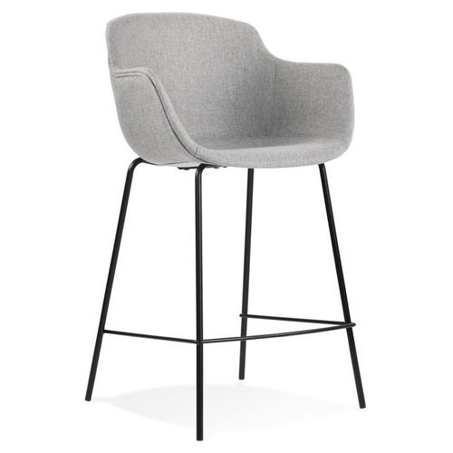 Tabouret Snack Mi-Hauteur 'forti Mini' En Tissu Gris Clair