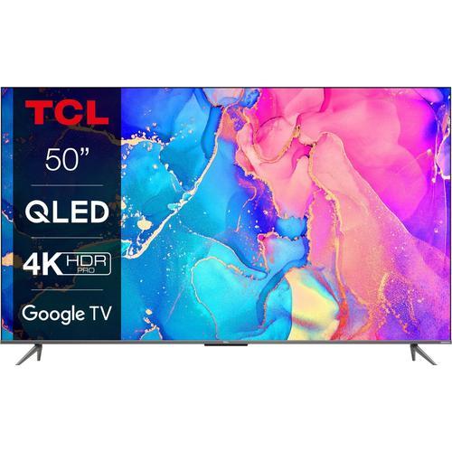 TCL 50C631X1 50" (126 cm) QLED TV, 4K Ultra HD, Smart-TV, Google TV, HDR Premium, Dolby Atmos, HDMI 2.1, ONKYO-Sound