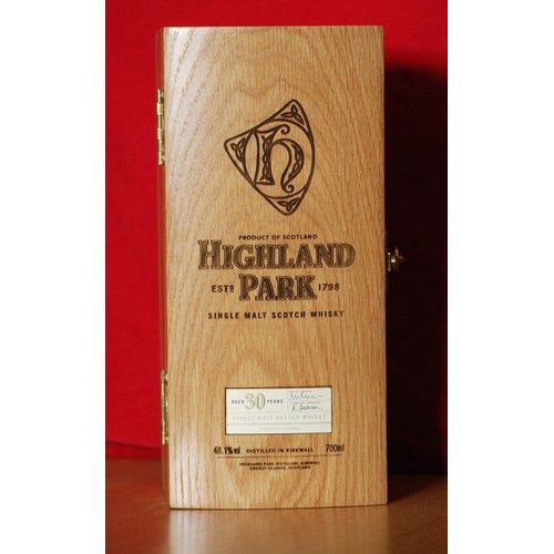 Boîte Bois Whisky Highland Park 30 Ans