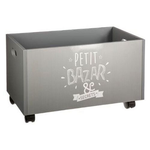 Coffre à Roulettes 'Petit Bazar' 48cm Gris