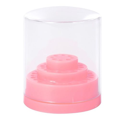 48 Trous Nail Art Perceuse Meulage Tête Porte-Embout Affichage Boîte De Rangement Ongles Forets Conteneur Support Présentoir Outil Rose