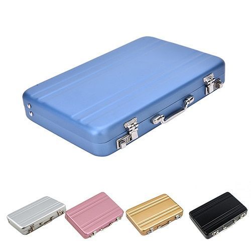 Porte-Cartes De Crédit En Aluminium Porte-Cartes Et Porte-Cartes Professionnelles Porte-Cartes Mini Boîte De Rangement Pour Mot De Passe