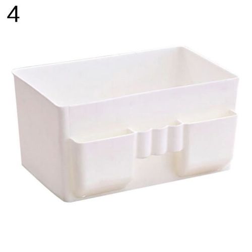 Boîte De Rangement Stationnaire En Plastique De Bureau À La Maison De Bureau Organisateur De Maquillage Blanc De Titulaire