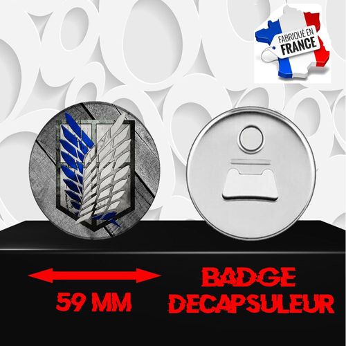 Magnet Décoratif Décapsuleur Aimanté 59 Mm Manga L'attaque Des Titans 231