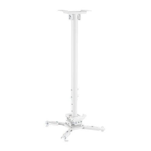 Support plafond vidéoprojecteur, Hauteur 75-115cm, Blanc