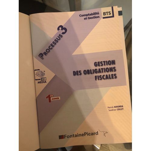 Gestion Des Obligations Fiscales Bts Comptabilité Et Gestion 1re Année - Processus 3