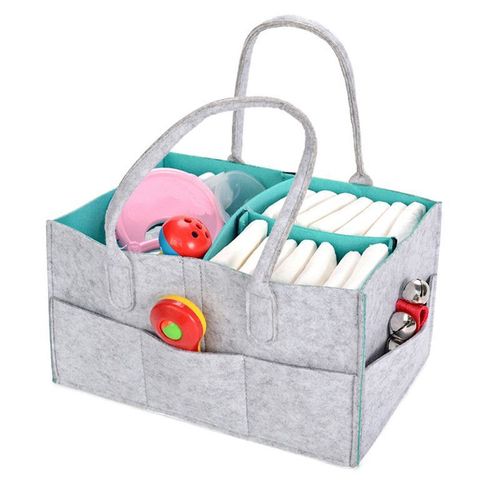 Nouveau Créatif Gris Feutre Sac De Rangement De Couches Bébé Stockage De Couches Multi-Fonction Boîte De Rangement Outil De Rangement Outils À La Maison