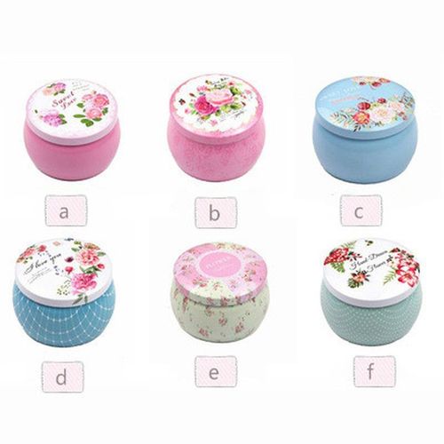 Nouveau Style Ethnique Fleur Thé Boîte Cadeau Forme Ronde Fer Blanc Boîte De Rangement Pour Enfants Papeterie Bonbons Femmes Bijoux Organisateur De Stockage  Z1470