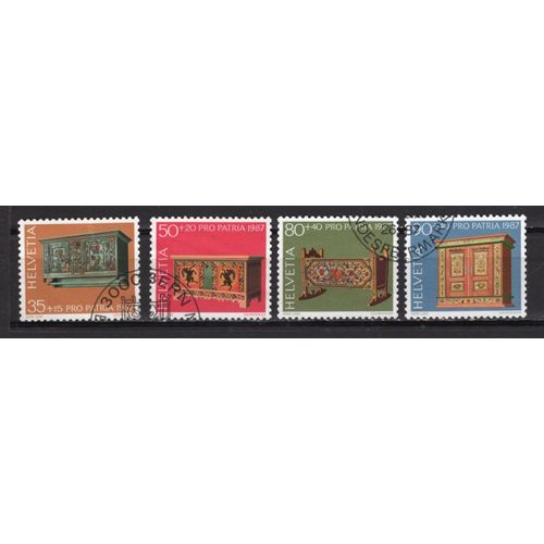 Suisse 1973 Pour La Patrie Serie Tresors Archeologiques Oblitere