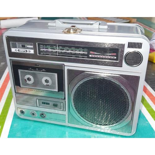 Boite Rangement Metal Motif Rafio Cassette