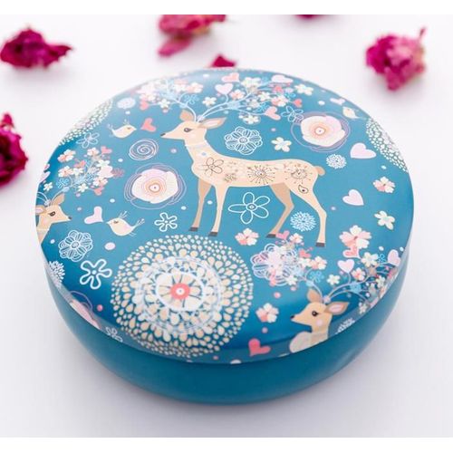 Organiseur De Bureau Pour Filles 1 Pièce | Étuis Ronds À Motif De Flamingos Elk, Mallette De Rangement, Fer Blanc, Mini Boîte De Rangement, Boîtes De Rangement