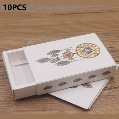 Boîte À Cadeau Pour La Saint Valentin, Paquet De Papier, Boîte De Rangement Pour Bijoux, Collier, Boucles D'oreilles, Bracelet, Rose, 10 Pièces