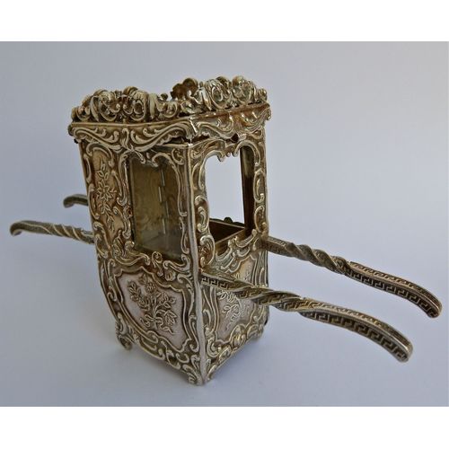 Boite A Bijoux Argent Massif Chaise A Porteur