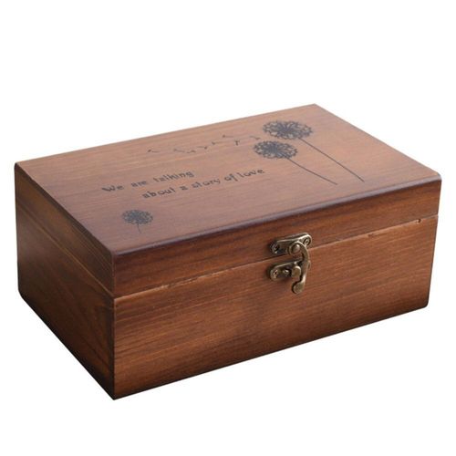 Boîte De Rangement Multifonctionnelle 1pc, Boîte De Couture, Organisateur D'articles Divers En Bois 21.5x13.5cm,Marron