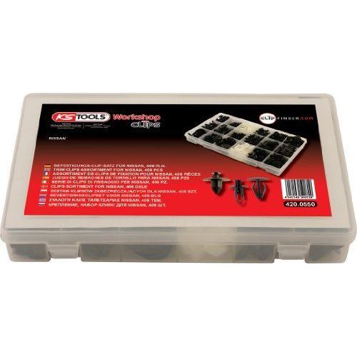 Jeu de clips de fixation KS TOOLS pour Nissan, 408 pcs. (420.0550)