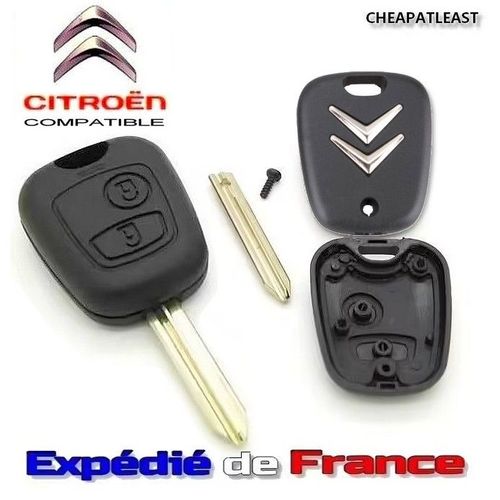 Coque De Remplacement Pour Clé Citroen Plip 2 Boutons Lame Sx9 Saxo Xsara Berlingo Picasso C1 C2 C3 C4 Zx Xantia Xm Bx