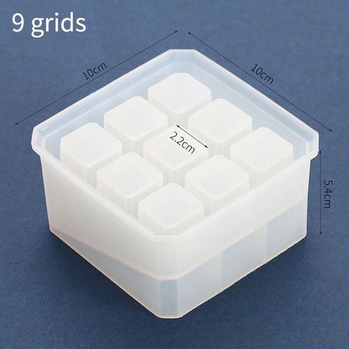 Boîte De Rangement Portable De Qualité Alimentaire 9/12 Grilles, Stylo Multifonctionnel, Outils, Support De Rangement, Moule ?Poxy, Boîte De Rangement En Silicone Pour Rouge À L?Vres