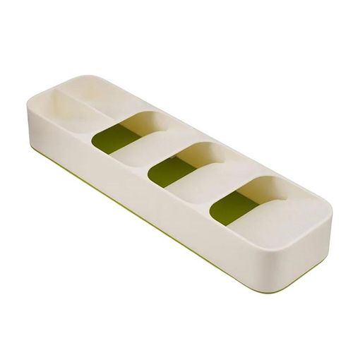 Boîte De Rangement De Plateau à Emporter, Compartiment Couteaux Et Fourchettes, Organisateur De Vaisselle De Magasin Gris Chaud Couverts Compacts Blancs Cuillère à Soupe En Plastique