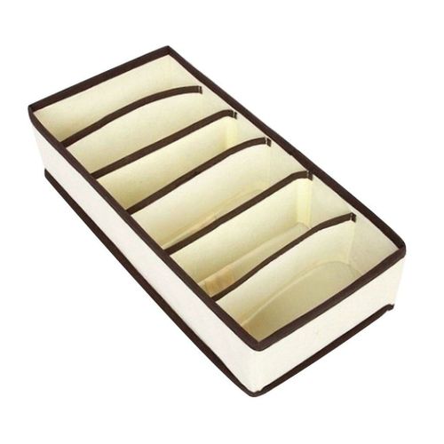 Boîte De Rangement Pour Sous-Vêtements, Organisateur De Tiroir Beige, Organisateur Pour Sous-Vêtements, écharpes, Chaussettes, Cravates, Garde-Robe
