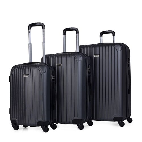 Set De 3 Valises Trolley 55/66/76 Cm En ABS. Rigides, Résistantes Et Légères. Poignée Télescopique. Anses, 4 Roues. Cadenas À Combinaison. Petite Pour Vols Low Cost T71500
