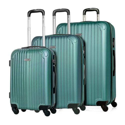 Set De 3 Valises Trolley 55/66/76 Cm En ABS. Rigides, Résistantes Et Légères. Poignée Télescopique. Anses, 4 Roues. Cadenas À Combinaison. Petite Pour Vols Low Cost T71500