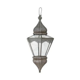 Bloomingville - Lanterne Grise En Verre Isabell - Gris