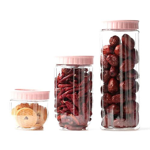 1 Pc Boîte Organisateur Scelle Peut Grain Cuisine Plastique Rose Conteneur Cachetage Boîte De Rangement Pot Pour Aliments Secs Avoine