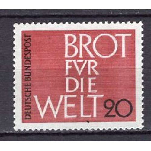 Allemagne Federale 1962 Campagne Mondiale Contre La Faim Neuf**