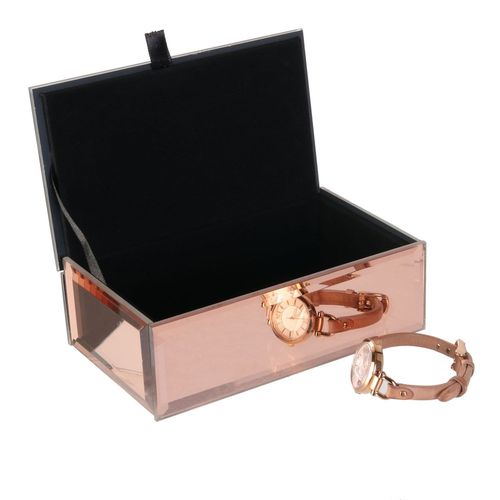 Boîte à Bijoux Design Chic - Rose Cuivr?