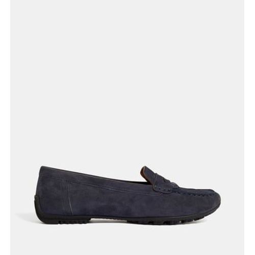 Chaussures Geox Mocassins Kosmopolis Cuir Suède Bleu