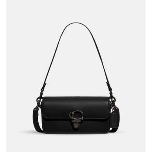 Coach - Sac besace baguette Studio en cuir - Noir