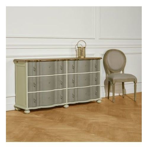 Robin Des Bois - Goodmoon - Commode En Bois Style Shabby Chic, 6 Tiroirs, Fsc® - Gris
