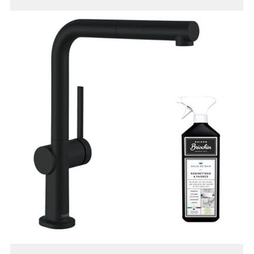 Hansgrohe - Robinet de cuisine avec douchette HANSTalis M54 270 sBox noir mat + nettoyant Briochin - Noir