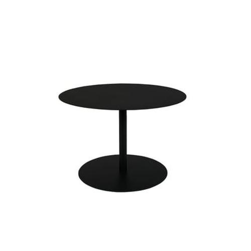 Table Basse Ronde 60x40 Cm En Acier Noir - Snow