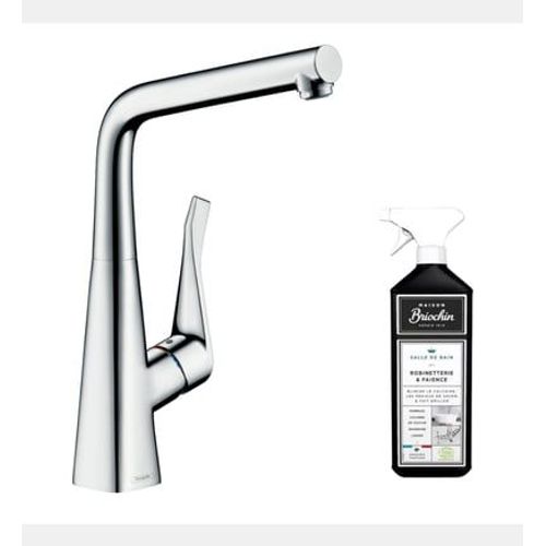 Hansgrohe - Robinet de cuisine avec douchette HANSMetris M71 220 2 jets chromé + nettoyant Briochin - Rose