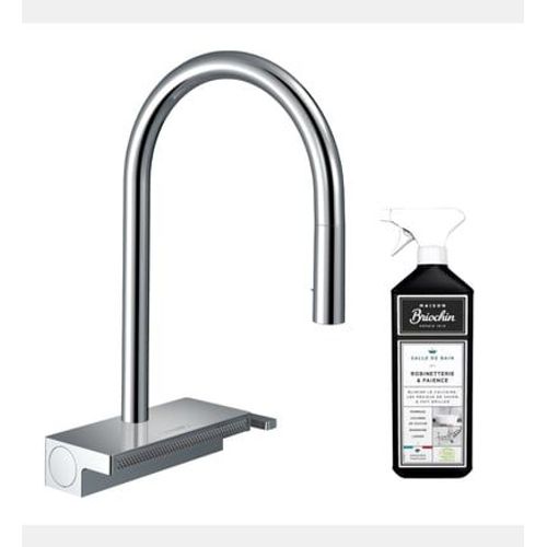 Hansgrohe - Robinet de cuisine avec douchette HANSAquno Select M81 170 3 jets chromé + nettoyant Briochin - Rose
