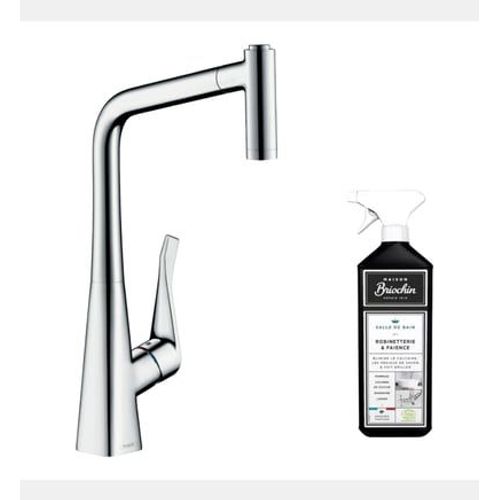 Hansgrohe - Robinet de cuisine avec douchette HANSMetris M71 320 2 jets chromé + nettoyant Briochin - Rose