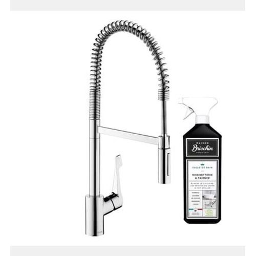 Hansgrohe - Robinet de cuisine semi-pro XXL Cento 2 jets chromé + nettoyant Briochin - Rose