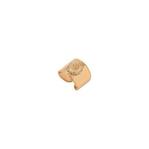 Satellite - Bague Ajustable Raffinée Métal Et Cristaux Prestige - Doré - Jaune