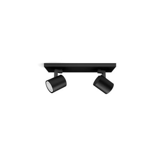 Philips - Spot Connecté 2 Têtes - Philips Hue - Runner 2 X 5,5w Et Télécommande Noir - Noir